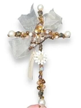 Handmade Beaded Nail Hanging Cross